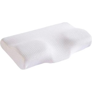 Orthopedisch Traagschuim Nek Kussen - Ergonomisch Kussen tegen Nekpijn - Anti Snurken - Langzaam Rebound Geheugenschuim - Memory Foam - Ademend & Ondersteunend - Voor Alle Slapers - 50 x 30 cm