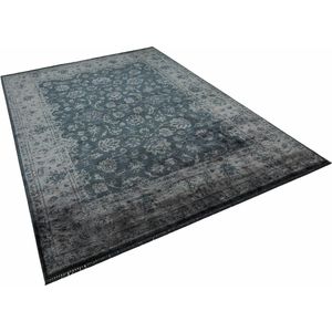 Flycarpets Deva Vintage Vloerkleed - 130x190cm - Antraciet - Bamboe