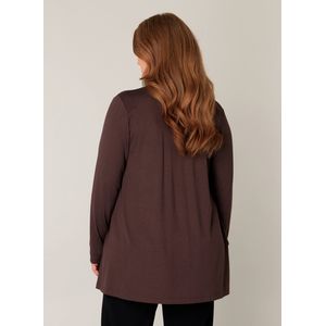 BASE LEVEL CURVY Ayla Vest - Brown - maat 5(58/60)