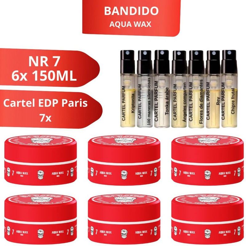 Bandido - Aqua Wax Red - Haarwax - 150 ML - Maximale Hold en Hoge Glans