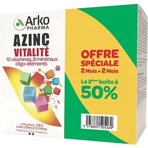 Arkopharma Azinc Vitality Set van 2 x 120 Capsules Speciale Aanbieding
