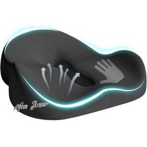 Mrs. Jones Ergonomisch Bureaustoelkussen Orthopedisch Traagschuim Geschikt voor Kantoor- en Autostoelen Aambeien-zitkussen .