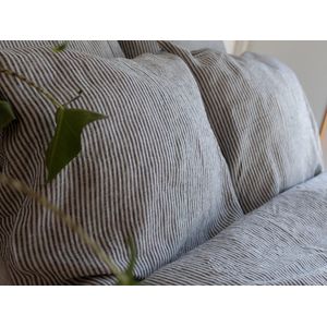 Linnen Label - Duurzaam 100% Europees gewassen linnen kussensloop 60 x 70 cm - Fijne streep