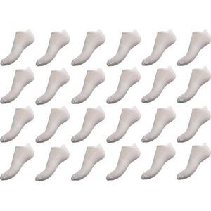 katoenen sneakersokken wit 12 paar maat 40-44