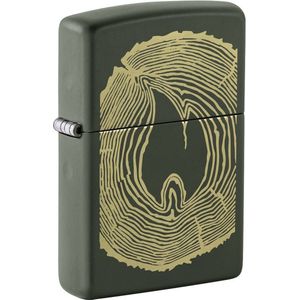 Zippo - Wood Ring Design - Aansteker - Matt Groen - Levenslange Garantie