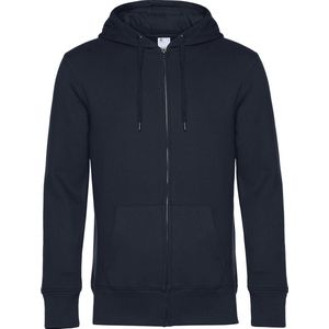 KING Zipped Hooded Sweatshirt B&C Collectie maat XL Donkerblauw