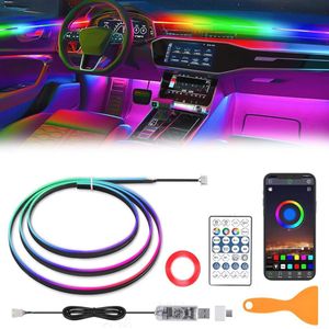 Meerkleurige LED Auto Binnenverlichting met Afstandsbediening - Sfeerverlichting en Decoratie voor Auto's