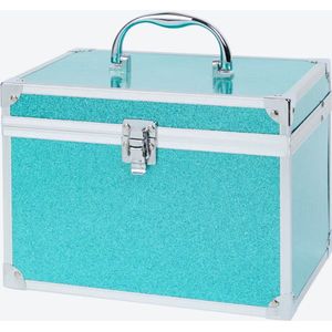 Opbergbox met spiegel - Make-up - Bamboe -3 opbergvakken - wit