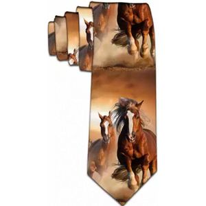 Stropdas - paarden- Dressuur- Paarden Concours- Bruin