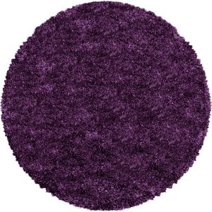 Tapijtenloods Pearl Soft Rond Hoogpolig Vloerkleed Paars / Lila - 160 CM ROND