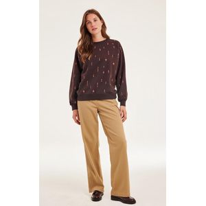 DIDI Dames Sweater Whisper Chocolate brown maat 44