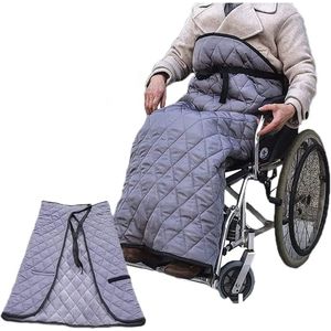 Rolstoeldeken - Rolstoel winddichte deken - Rolstoel winddichte rok - 116x120 cm - Warm en comfortabel - Koud en winddicht - Fleece gevoerd - Kniebeschermerdeken - Knie- en beenbeschermers - Winter been-, voet- en rugwarme accessoires - Lichtgrijs