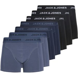 Jack & Jones Onderbroek Jacjeremiah Solid Trunks 7 Pack 12295151 Vintage Indigo/navy Blazer Mannen Maat - L