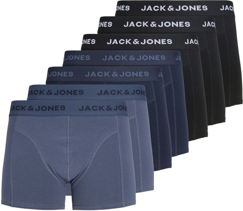 Jack & Jones Jeremiah Solid Trunks Boxershorts Heren (7-pack) - Maat L