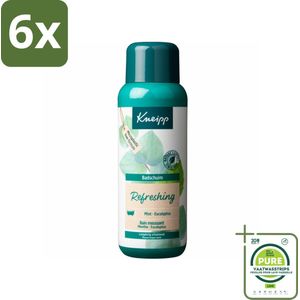 Kneipp - Badschuim - Mint Eucalyptus - Verfrissend - 400 ml - Voordeelverpakking - 6 stuks - Badschuim - Eucalyptus