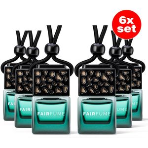Fairfume® - Auto Parfum no.163 – Geïnspireerd op Lady Millionaire - Designer Parfum - Auto Geurverfrisser - Autoaccessoires – Parfum Voor Dames - Cadeau Vrouw – (6x Set) - Zwart