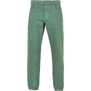 Urban Classics - Colored Loose Fit Jeans Broek rechte pijpen - Taille, 30 inch - Groen