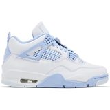 Jordan - Air Jordan 4 Retro - Sneakers - Aluminium/Blauw/Oliegroen - Met Afneembare Bloemenpatches