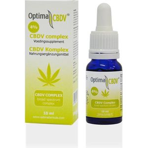 CBDV olie complex 4%, Optima Formula, 100% zuivere CBDV olie, 10 ml, Cannabidivarin