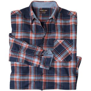 ATLAS FOR MEN - Geruit flanellen overhemd Atlas® - Heren - Verkrijgbaar in grote maten - XL