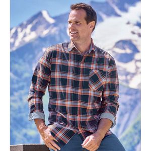ATLAS FOR MEN - Geruit flanellen overhemd Atlas® - Heren - Verkrijgbaar in grote maten - XL