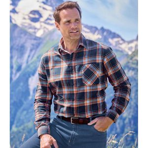 ATLAS FOR MEN - Geruit flanellen overhemd Atlas® - Heren - Verkrijgbaar in grote maten - XL