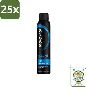 25 x SYOSS - Volume Droogshampoo - Shampoo - Voor Volumeboost - 200ml - Grootverpakking - Volumeboost - Droogshampoo - Fris Haar - Salonkwaliteit - Haartype