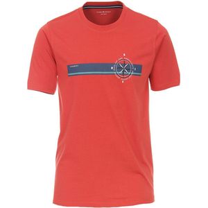 Casa Moda T-shirt Ronde Hals Boston Collectie Rood - L