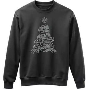 Sprankelende strass kerstboom sweater- maat M