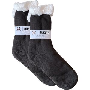 Sukats® Huissokken - Homesocks - Maat 36-41 - Dames Huissokken - Antislip Sokken - Fluffy Sokken - Slofsokken - Variant 22 - Meerdere Maten en Varianten - Verwarmde Sokken