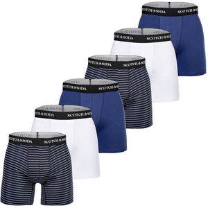 Scotch & Soda - Boxershorts - Set van 6 - Effen - Stretch Katoen