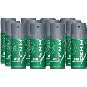 Denim Deo Spray – Musk - 12 x 150 ml - Voordeelverpakking