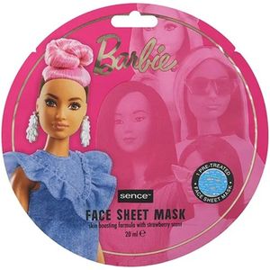 Sence face sheet mask Barbie - aardbei roze girls facemask - 20ml - gezichtsmasker tissue masker met print