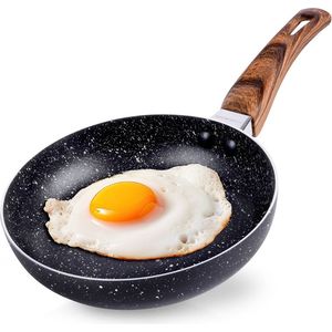 Koekenpan Graniet NATURE 14 cm - Multifunctionele Pan voor Vlees - Groenten - Eierpan Omeletpan Egg Flensjespan