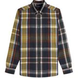 Fred Perry - Fp Madras - Overhemd - Marineblauw - Lang