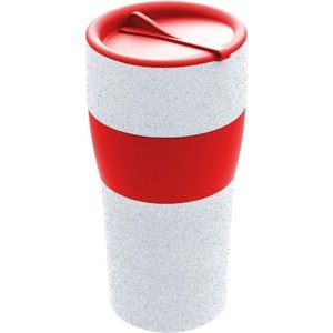 Herbruikbare Koffiebeker met Deksel, 0.7 L, Organic Rood - Koziol | Aroma To Go XL