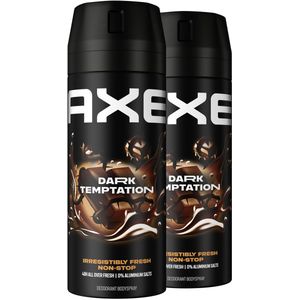 AXE Deodorant Bodyspray - Dark Temptation - 2 x 150 ml - Voordeelverpakking