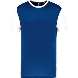 Tweekleurig herenshirt jersey met korte mouwen 'Proact' Royal Blue/White - XL