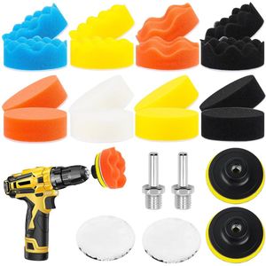 3 inch polishing sponge - car set - 22-piece polishing pads - Velcro - polishing attachment - battery screwdriver set with 2 M10 adapters - polishing sponges pads for auto detailing