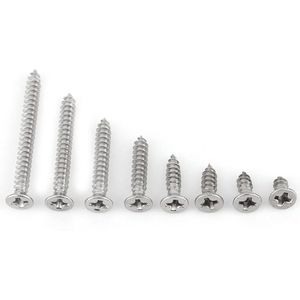 EGoods - Rvs Zelftappende Schroeven Assortiment Kit voor Home Office Fabriek - Pan Platte Truss Hoofd Schroeven - 200 stuks