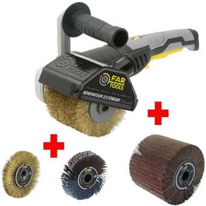 FARTOOLS REX120C-pakket Voor buitenrenovatie + Precisie-staalborstel + Precisie-schuurborstel van nylon