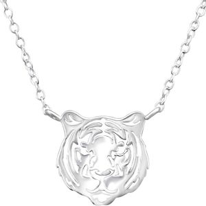 Joy|S - Zilveren tijger ketting - 40 cm - sterling zilver 925