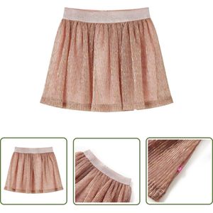 vidaXL Meisjesrokje - Kinderrokje - Kinderrokje met glitters 116 zachtroze - Roze Jurk - Glitterjurkje - Kindermode