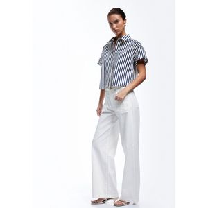 Normale taille Brede pijpen Regular-fit-Jeans