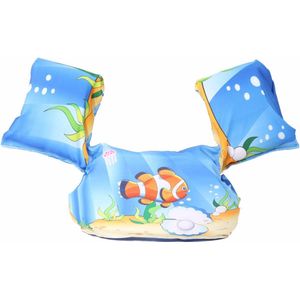 Puddle Jumper - Met Veiligheidsgesp - Nemo - Oranje Vis - Zwemvest Kinderen - Blauwe Zwembandjes - 2-6 Jaar - 14-25 kg Draagvermogen