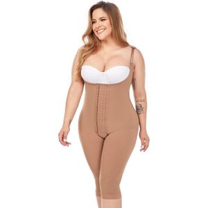MARIAE 9152 | FAJA COLOMBIANAS | BODYSUIT DAMES | COLOMBIAANSE SHAPEWEAR | DRUKPAK BBL BUIKWANDCORRECTIE LIPOSUCTIE POSTOPERATIEVE FAJA 9152 Mokka L