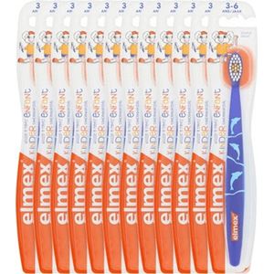 Elmex Kindertandenborstel (3-6 Jaar) - 12 Stuks - Voordeelverpakking