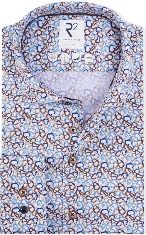 R2 Amsterdam - Overhemd - Blauw - 130.WSP.002