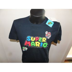 Super Mario - T-shirt - zwart - Luigi en Mario - XL - Tshirt - luigi - Mario bros