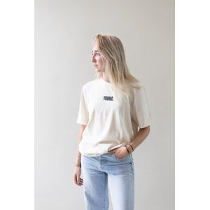 Organic YOUNG TEE creme with print